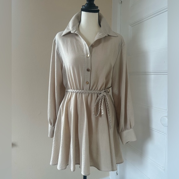 Zara Shirt Dress with Braided Belt - Picture 14 of 15